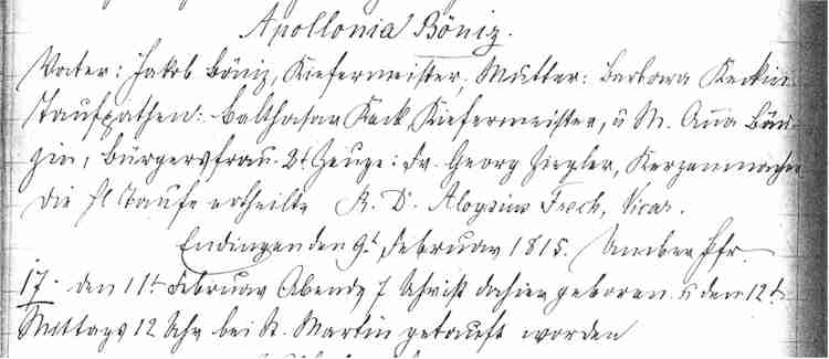 Baptism record