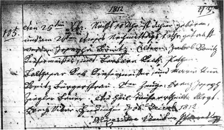 Baptism record.