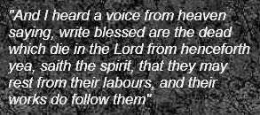 Revelations 14:13 missing.